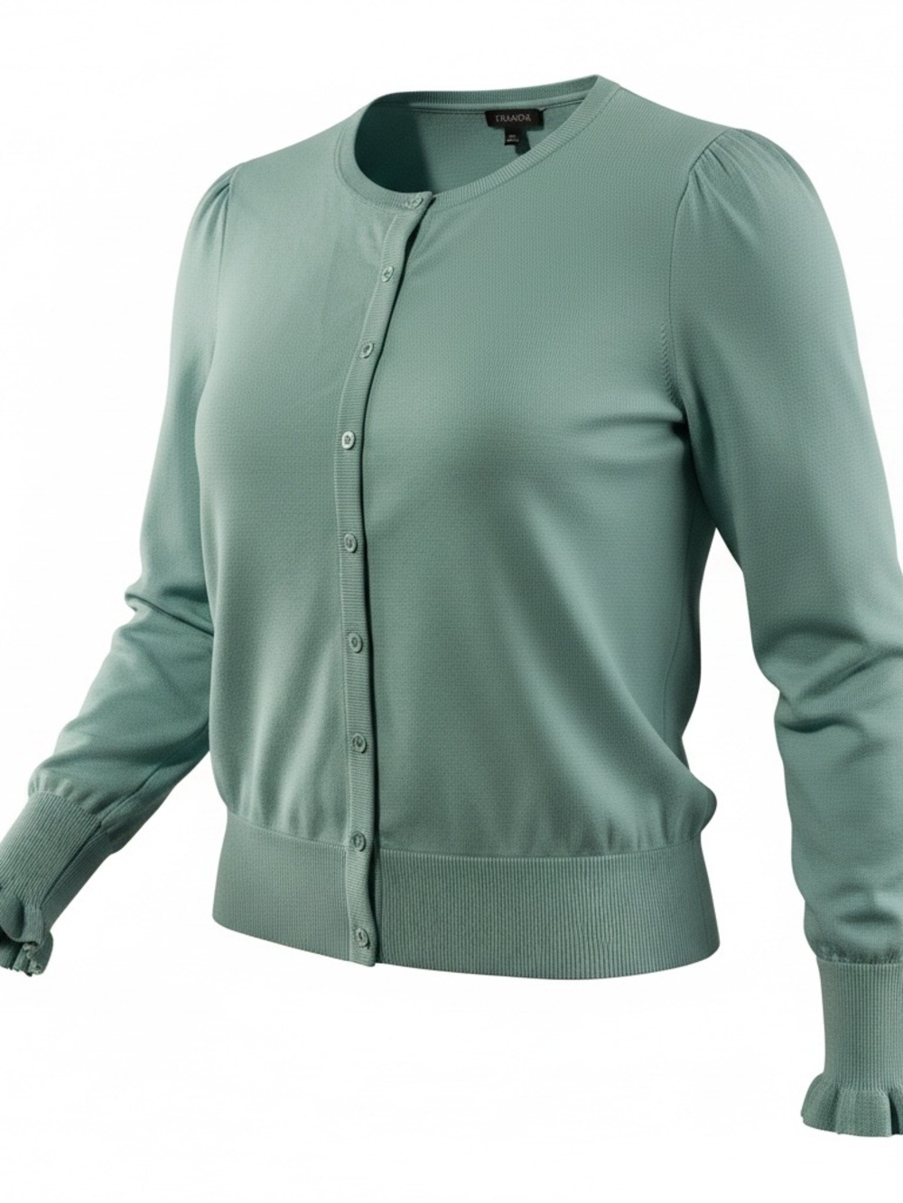 Talbots Mint Green Button-Front Cardigan